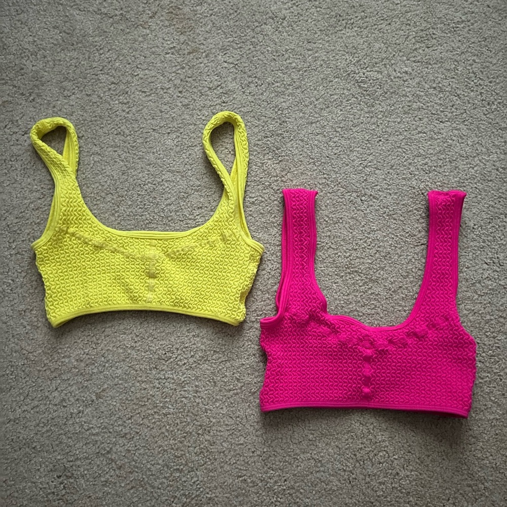Urban Outfitters Out from Under brand neon bikini tops